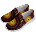 Spiral Pattern Circle Neon Psychedelic Illustration Design Symmetry Shape Mandala Women s Lightweight Slip Ons View2