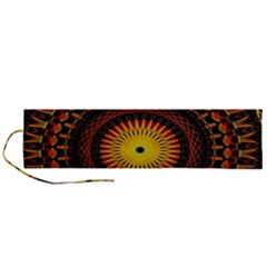 Spiral Pattern Circle Neon Psychedelic Illustration Design Symmetry Shape Mandala Roll Up Canvas Pencil Holder (l)