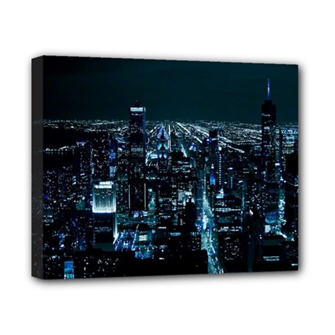 Building Night City Canvas 10  X 8  (stretched) by Vaneshart