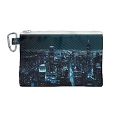 Building Night City Canvas Cosmetic Bag (medium) by Vaneshart