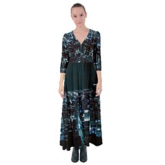 Building Night City Button Up Maxi Dress