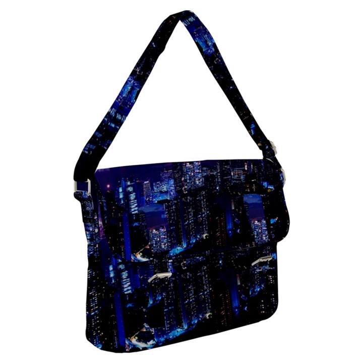 Night City Dark Buckle Messenger Bag