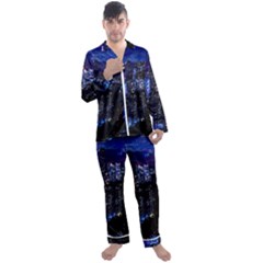 Night City Dark Men s Satin Pajamas Long Pants Set by Vaneshart