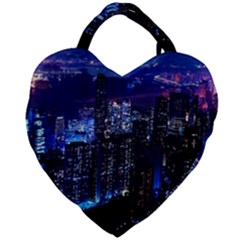 Night City Dark Giant Heart Shaped Tote