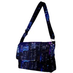 Night City Dark Full Print Messenger Bag by Vaneshart