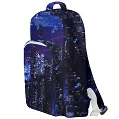 Night City Dark Double Compartment Backpack by Vaneshart