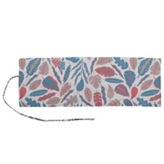 Leaves Art Pattern Roll Up Canvas Pencil Holder (m) by Vaneshart