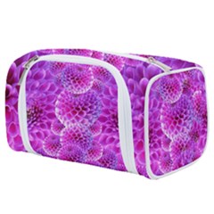 Nature Blossom Plant Flower Purple Petal Bloom Pattern Pollen Pink Flora Flowers Dahlia Design Beaut Toiletries Pouch