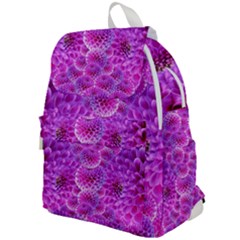 Nature Blossom Plant Flower Purple Petal Bloom Pattern Pollen Pink Flora Flowers Dahlia Design Beaut Top Flap Backpack by Vaneshart