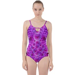 Nature Blossom Plant Flower Purple Petal Bloom Pattern Pollen Pink Flora Flowers Dahlia Design Beaut Cut Out Top Tankini Set by Vaneshart