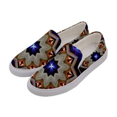 Light Abstract Structure Star Pattern Toy Circle Christmas Decoration Background Design Symmetry Women s Canvas Slip Ons by Vaneshart