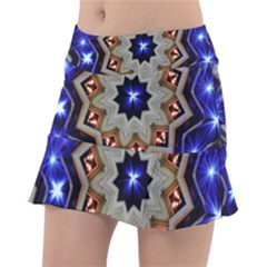 Light Abstract Structure Star Pattern Toy Circle Christmas Decoration Background Design Symmetry Tennis Skirt by Vaneshart