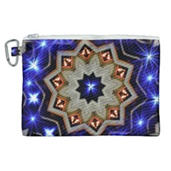 Light Abstract Structure Star Pattern Toy Circle Christmas Decoration Background Design Symmetry Canvas Cosmetic Bag (xl) by Vaneshart