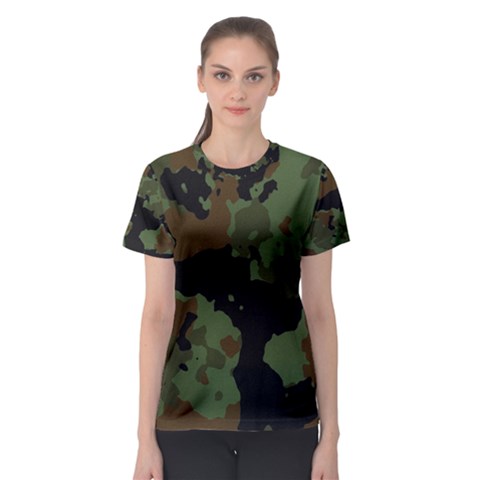 Beautiful Army Camo Pattern Women s Sport Mesh Tee by Vaneshart