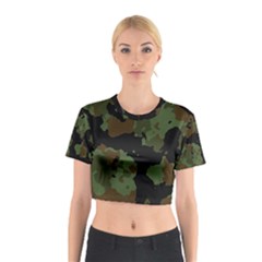 Beautiful Army Camo Pattern Cotton Crop Top by Vaneshart