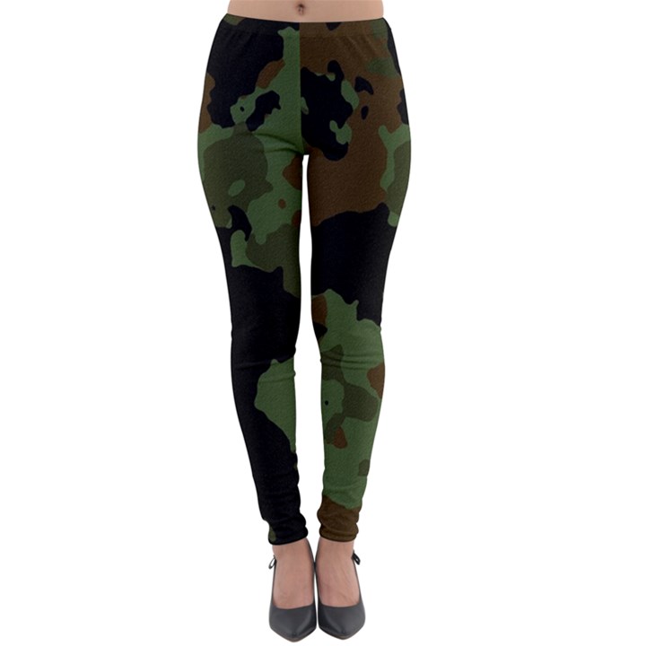 Beautiful Army Camo Pattern Lightweight Velour Leggings