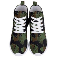 Beautiful Army Camo Pattern Women s Lightweight High Top Sneakers