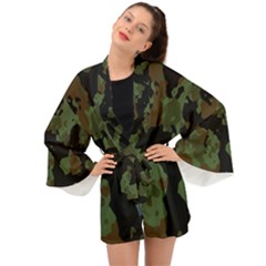 Beautiful Army Camo Pattern Long Sleeve Kimono by Vaneshart