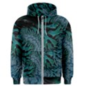 Creative Wing Abstract Texture River Stream Pattern Green Geometric Artistic Blue Art Aqua Turquoise Men s Zipper Hoodie View1