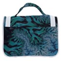 Creative Wing Abstract Texture River Stream Pattern Green Geometric Artistic Blue Art Aqua Turquoise Satchel Handbag View3