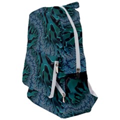 Creative Wing Abstract Texture River Stream Pattern Green Geometric Artistic Blue Art Aqua Turquoise Travelers  Backpack