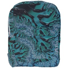 Creative Wing Abstract Texture River Stream Pattern Green Geometric Artistic Blue Art Aqua Turquoise Full Print Backpack