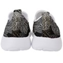 Black And White Plant Leaf Flower Pattern Line Black Monochrome Material Circle Spider Web Design Men s Slip On Sneakers View4