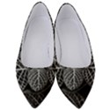 Black And White Plant Leaf Flower Pattern Line Black Monochrome Material Circle Spider Web Design Women s Low Heels View1