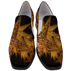 Star Decoration Christmas Christmas Decoration Symmetry Christmas Lights Fractal Art Luminous Stars Women Slip On Heel Loafers by Vaneshart