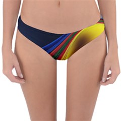 Abstract Spiral Wave Line Color Colorful Yellow Paper Still Life Circle Font Illustration Design Reversible Hipster Bikini Bottoms by Vaneshart