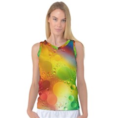 Abstract Sunlight Flower Reflection Color Macro Floating Yellow Circle Macro Photography Spheres Oil Women s Basketball Tank Top by Vaneshart