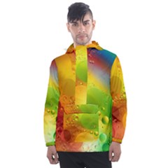 Abstract Sunlight Flower Reflection Color Macro Floating Yellow Circle Macro Photography Spheres Oil Men s Front Pocket Pullover Windbreaker by Vaneshart