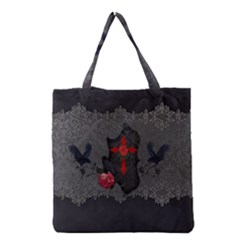 The Crows With Cross Grocery Tote Bag by FantasyWorld7