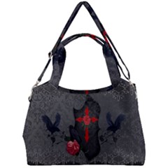 The Crows With Cross Double Compartment Shoulder Bag