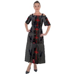 The Crows With Cross Shoulder Straps Boho Maxi Dress  by FantasyWorld7