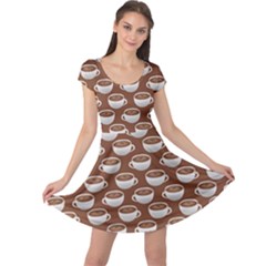 Coffee On Coffee Cap Sleeve Dress by bloomingvinedesign