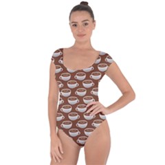 Coffee On Coffee Short Sleeve Leotard  by bloomingvinedesign