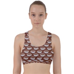 Coffee On Coffee Back Weave Sports Bra by bloomingvinedesign