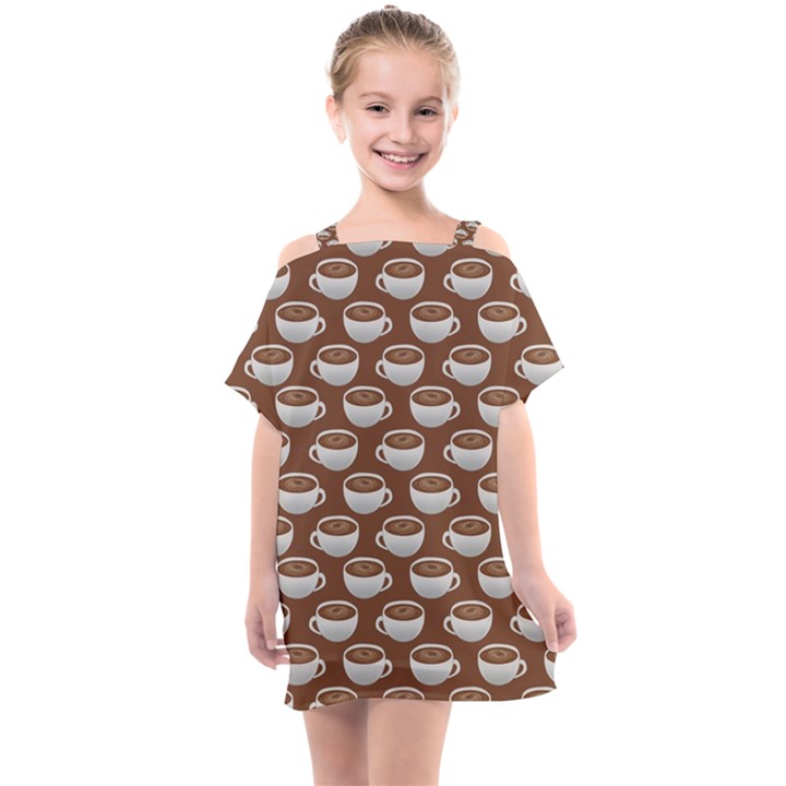 Coffee on Coffee Kids  One Piece Chiffon Dress