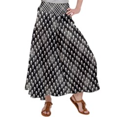 Sketchy Skulls Pattern Satin Palazzo Pants