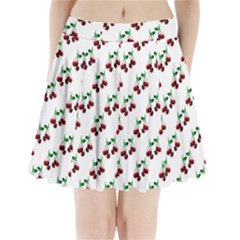 Cherries Pattern Pleated Mini Skirt by bloomingvinedesign