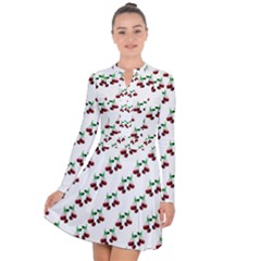 Cherries Pattern Long Sleeve Panel Dress by bloomingvinedesign