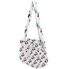 Cherries Pattern Rope Handles Shoulder Strap Bag by bloomingvinedesign