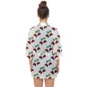 Cherries Pattern Half Sleeve Chiffon Kimono View2