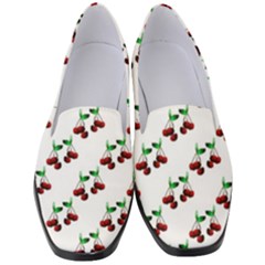 Cherries Pattern Women s Classic Loafer Heels by bloomingvinedesign