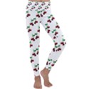 Cherries Pattern Kids  Lightweight Velour Classic Yoga Leggings View1