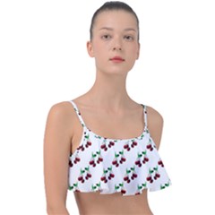 Cherries Pattern Frill Bikini Top by bloomingvinedesign