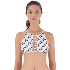 Cherries Pattern Perfectly Cut Out Bikini Top