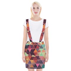 Geometric Pattern Art Braces Suspender Skirt by Vaneshart