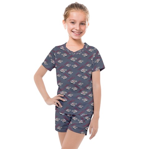 Sushi Pattern Kids  Mesh Tee And Shorts Set by bloomingvinedesign